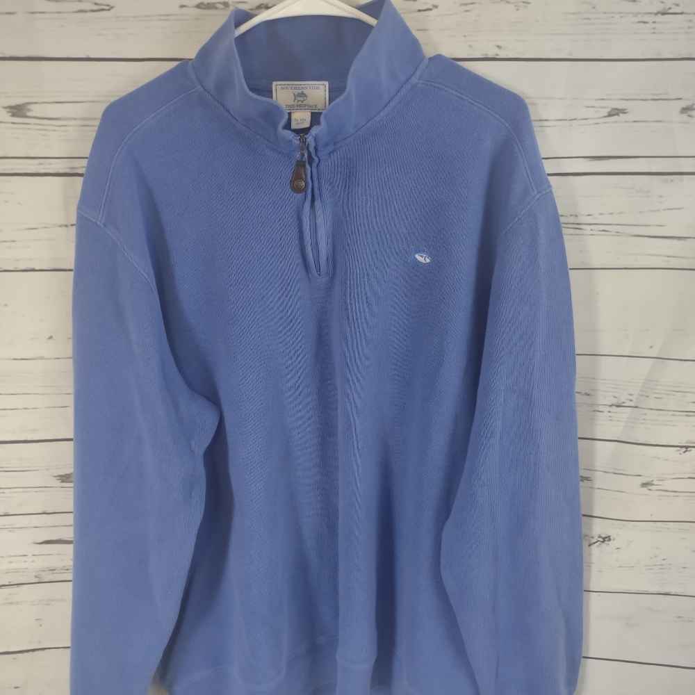 Southern Tide Blue 1/2 Zip Pullover Sweater XXL